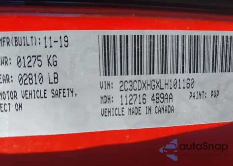 2020 Dodge Charger Gt Rwd from USA, damaged, VIN 2C3CDXHGXLH101160